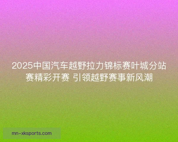 2025中国汽车越野拉力锦标赛叶城分站赛精彩开赛 引领越野赛事新风潮